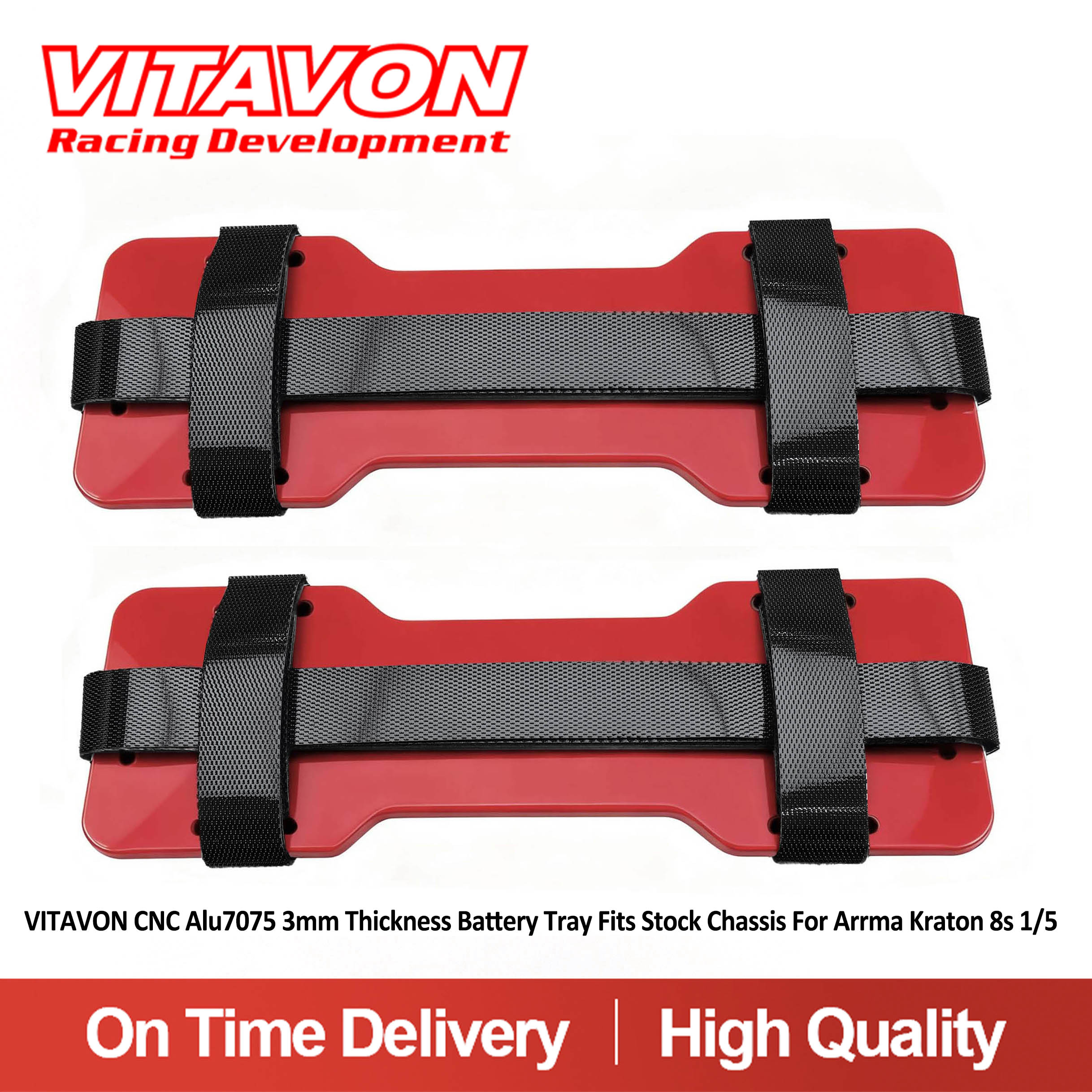 VITAVON CNC Aluminum Battery Tray For Arrma Kraton 8S Stock Chassis only ARA320554