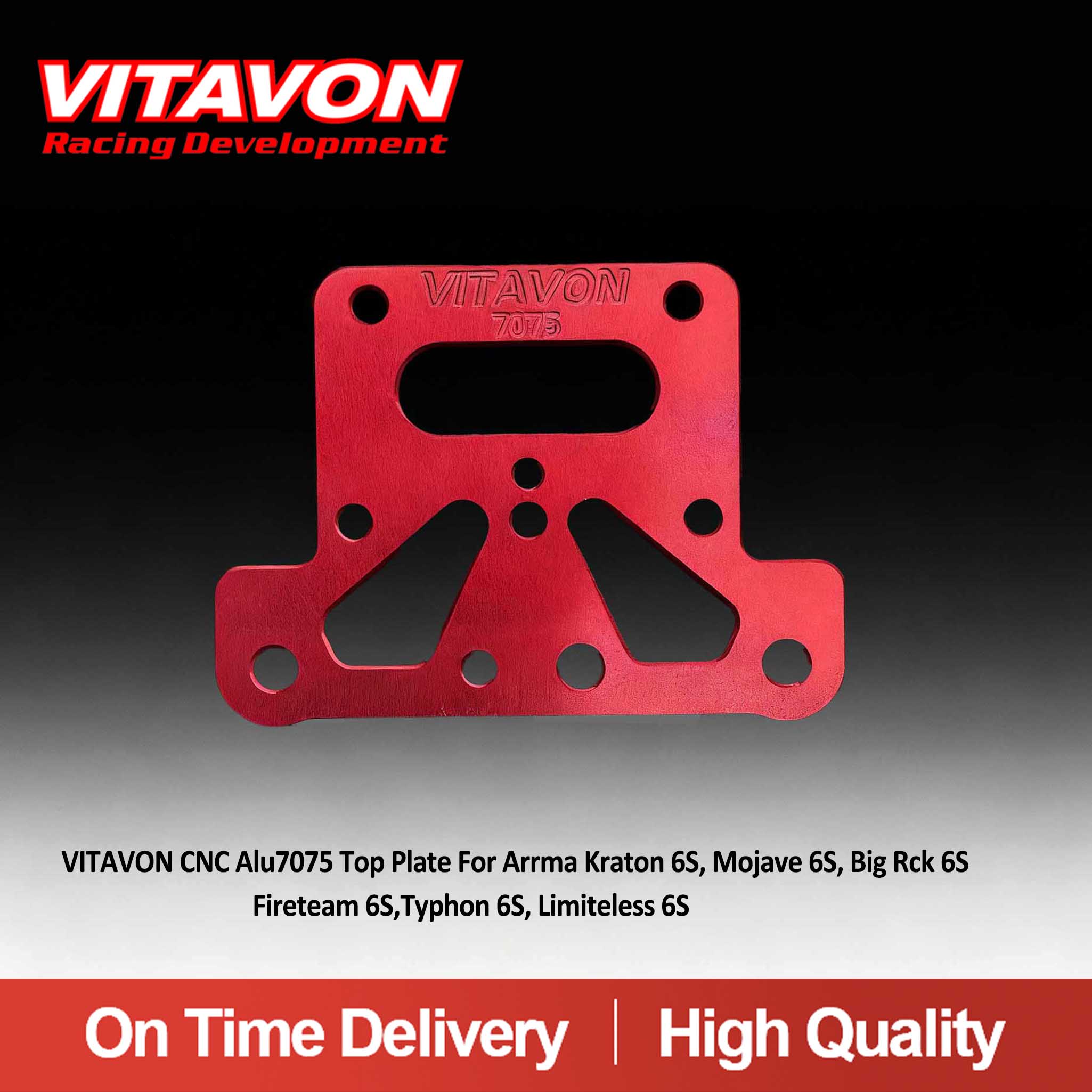 VITAVON CNC Alu7075 Top plate For all Arrma 6S ARA320598