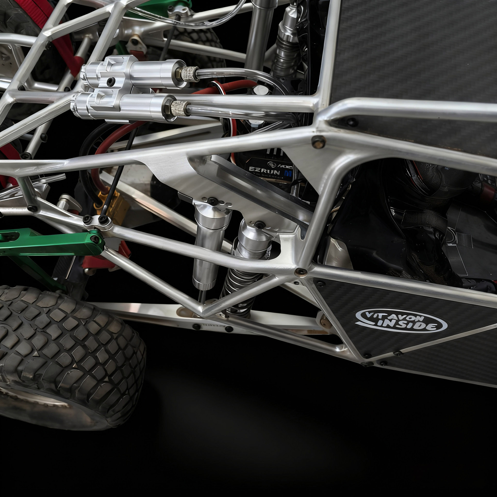 VITAVON Front&Rear Piggyback shock / Remote reservoir shock Set For Traxxas UDR 1/7