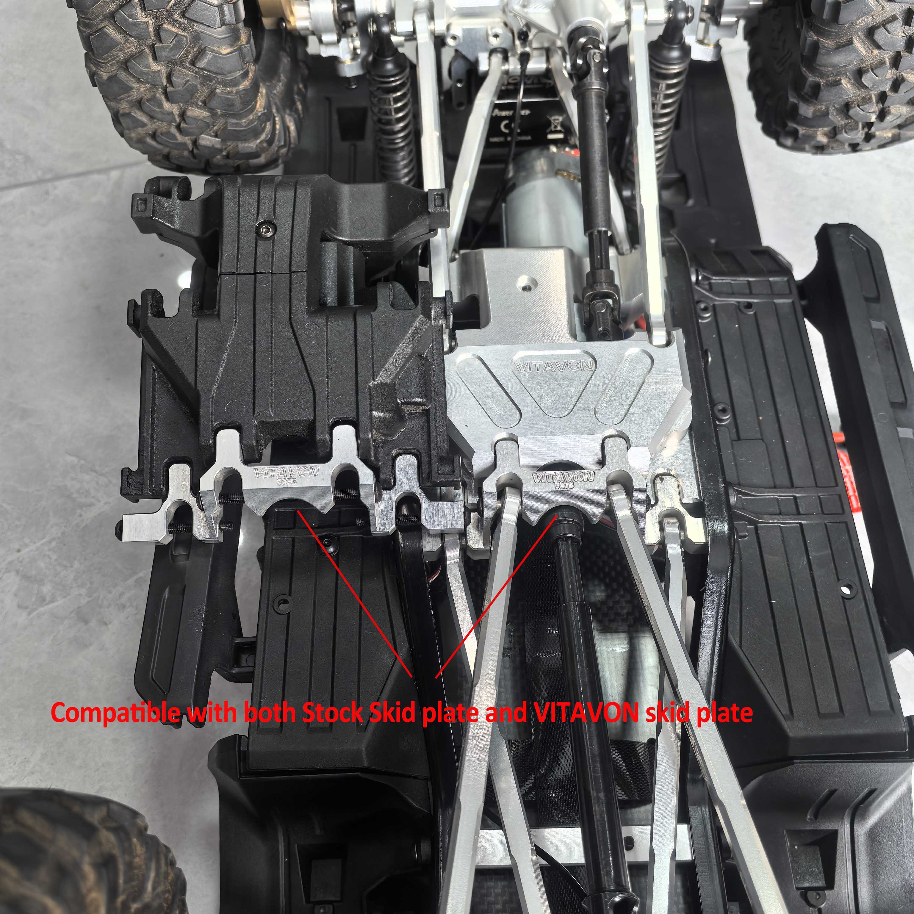 VITAVON CNC Alu7075 Skid Plate Extender For Traxxas TRX-4 Chevrolet K10 High Trail Edition