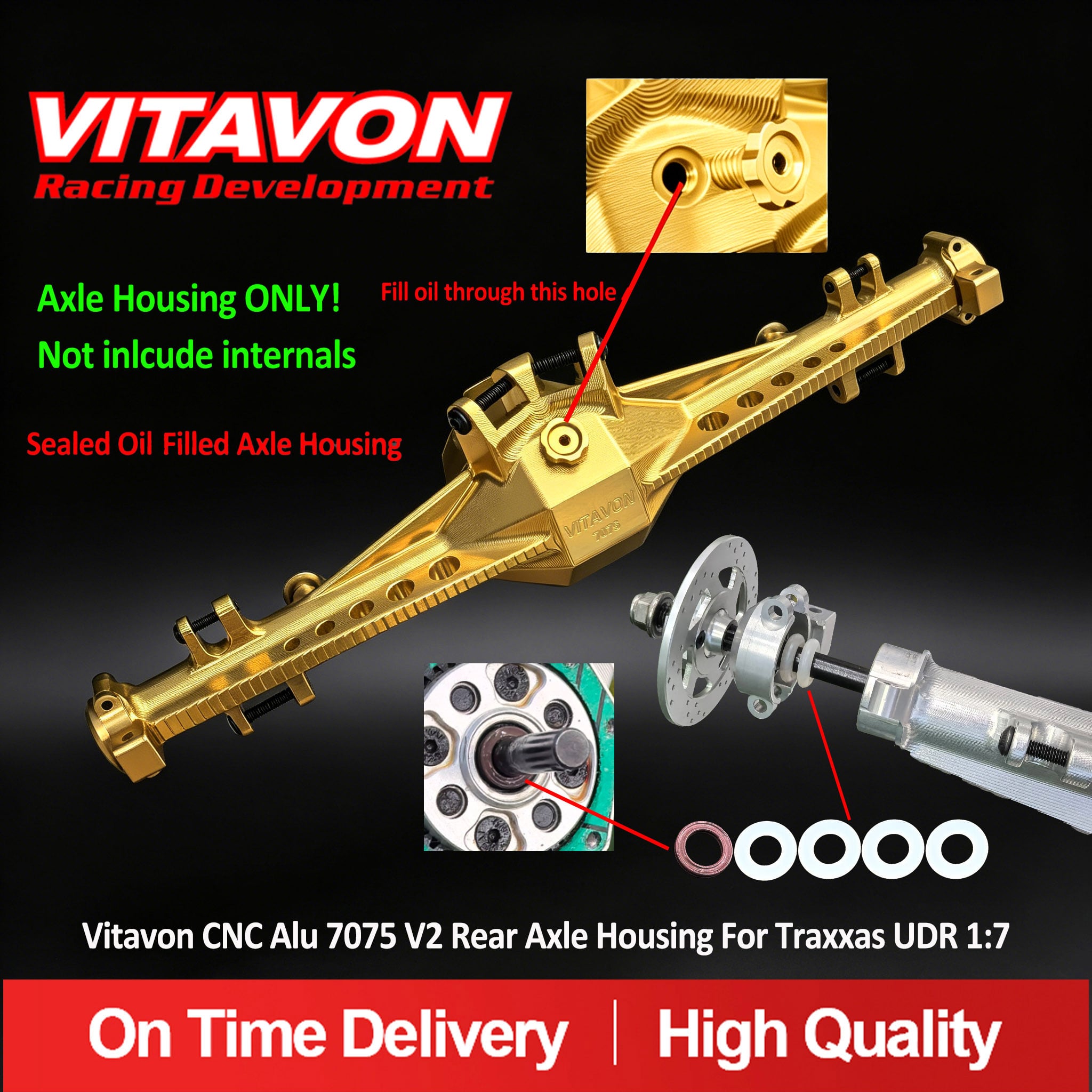 VitavonVITAVON CNC Alu7075 Center Transmission /Tranny For Traxxas
