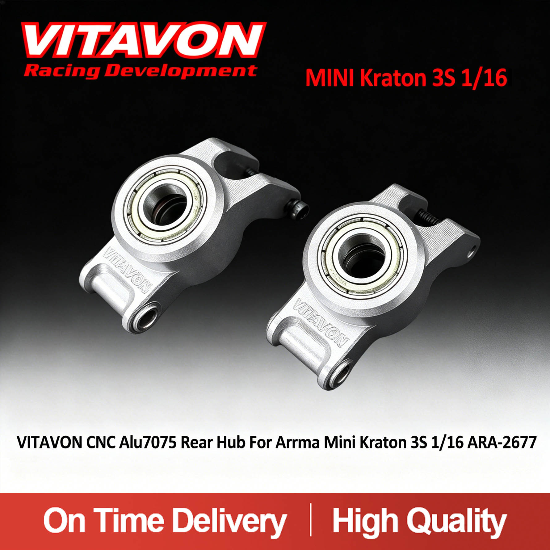 VITAVON CNC Alu7075 Rear Hub For Arrma Mini Kraton 3S 1/16 ARA-2677