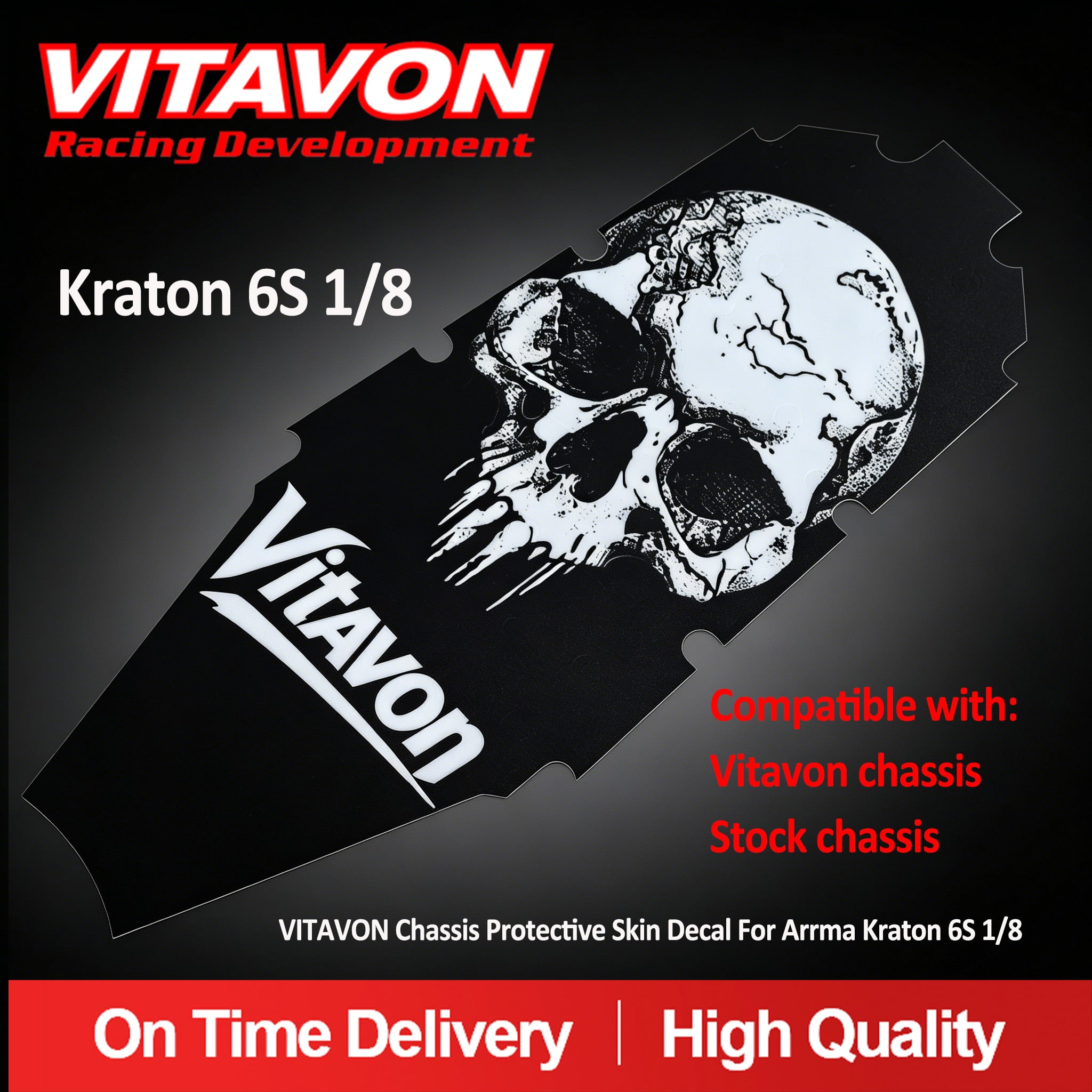 VITAVON Chassis Protective Skin Decal For Arrma Kraton 6S 1/8