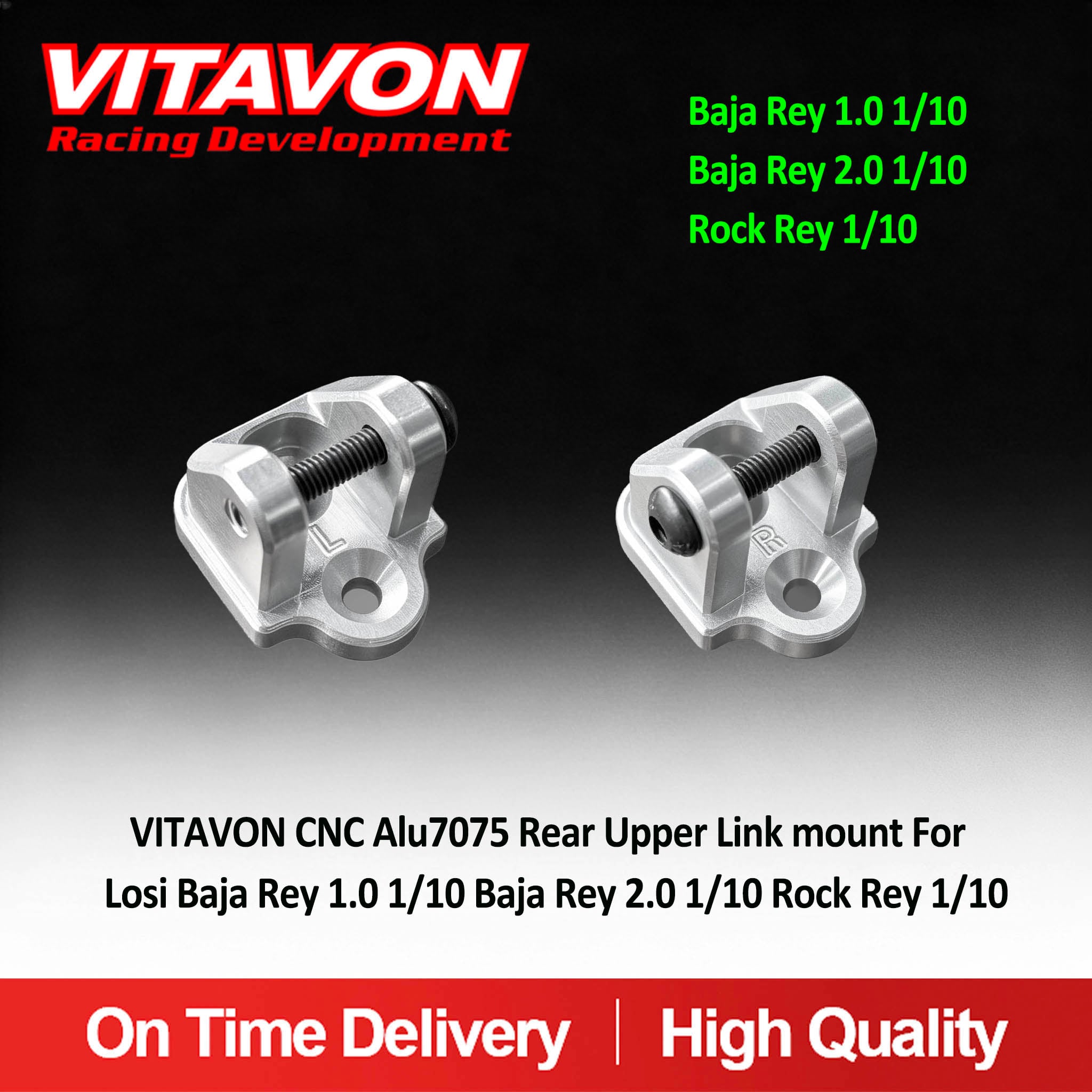 VITAVON CNC Alu7075 Rear Upper Link mount For Losi Baja Rey 1.0 1/10 Baja Rey 2.0 1/10 Rock Rey 1/10