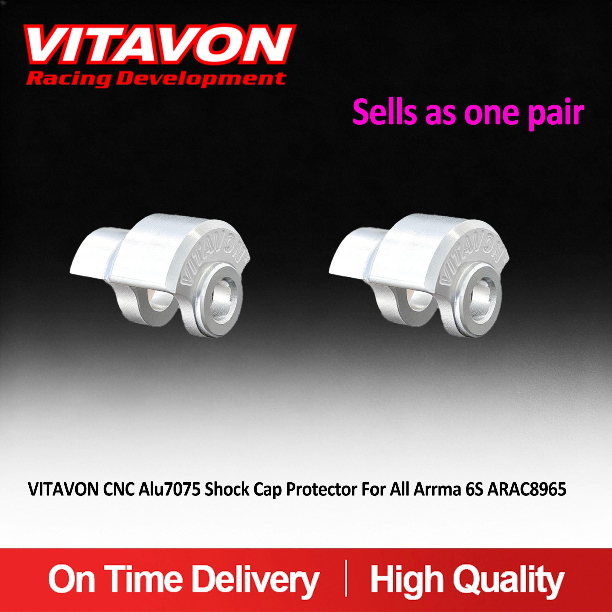 VITAVON CNC Alu7075 Shock Cap Protector For All Arrma 6S ARAC8965